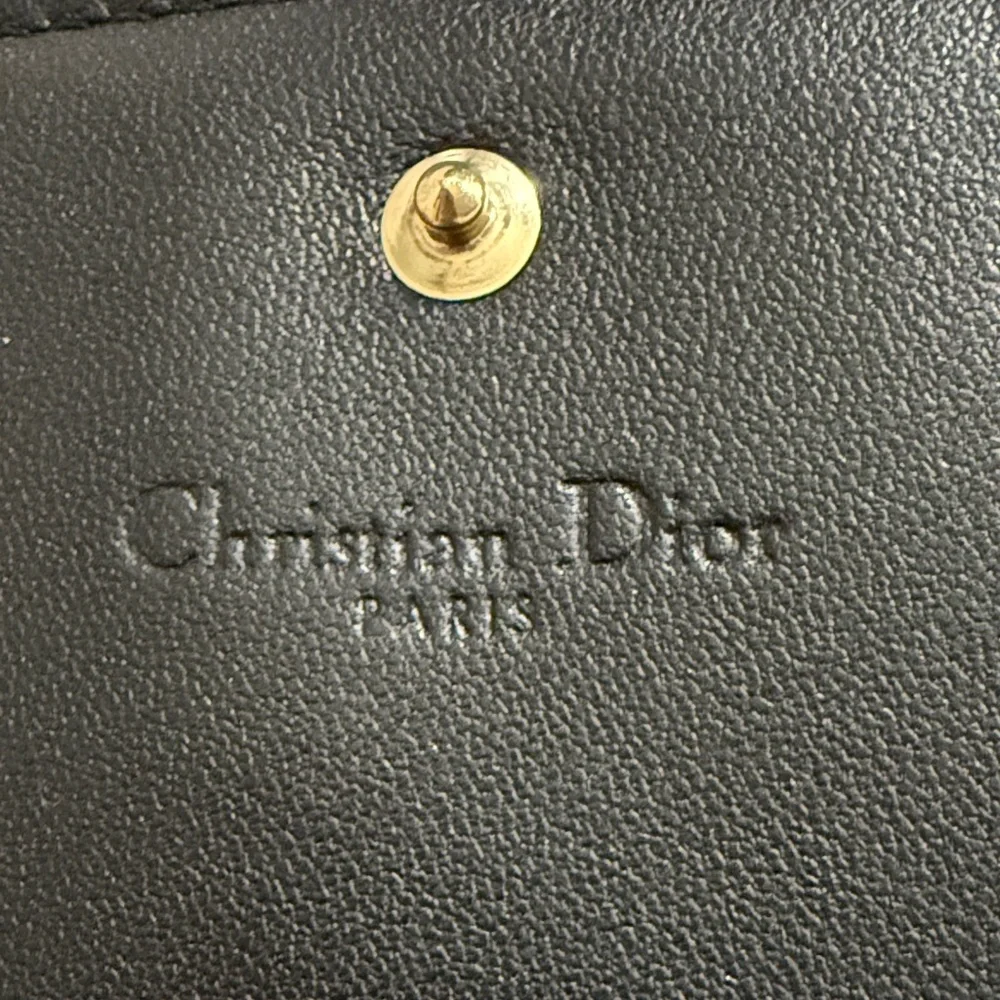 Dior Black Wallet with Gold Accent
